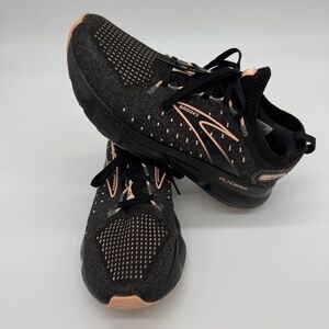 Brooks Black and Pink Athletic Shoes with Breathable Mesh